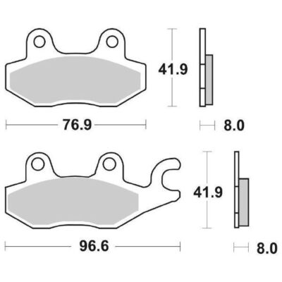 Coppia Pastiglie SBS Anteriori Dx Suzuki Burgman 400 2007> - 134MS-0