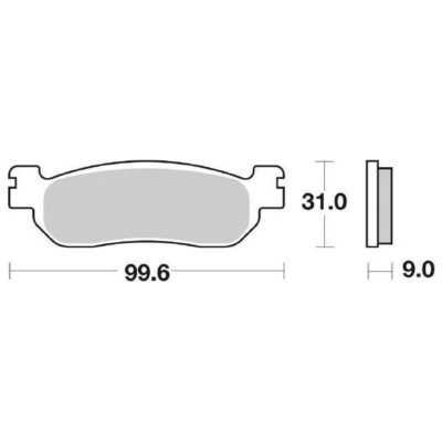 Coppia Pastiglie SBS Posteriori Sinterizzata Yamaha X-Max 250 2004/2013 - 155MS-0