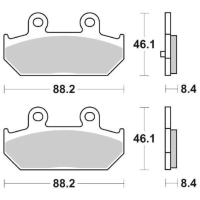 Coppia Pastiglie SBS Posteriori Sinterizzata Suzuki Burgman 400 2007> - 182MS-0