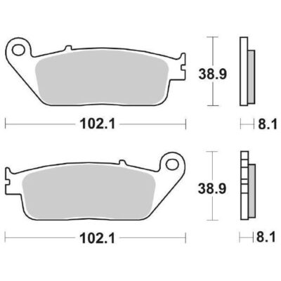 Coppia Pastiglie SBS Anteriori Sinterizzata Honda Sh 125-150 2013> Sh 300 2015> - 183MS-0