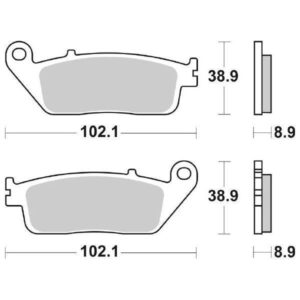 Coppia Pastiglie SBS Posteriori Sinterizzata Honda Silverwing / Sw-T 400-600 - 184MS-0