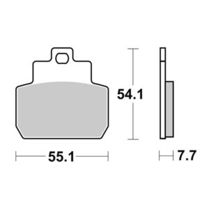 Coppia Pastiglie SBS Posteriori Piaggio Mp3 125/250 - 191HM-0