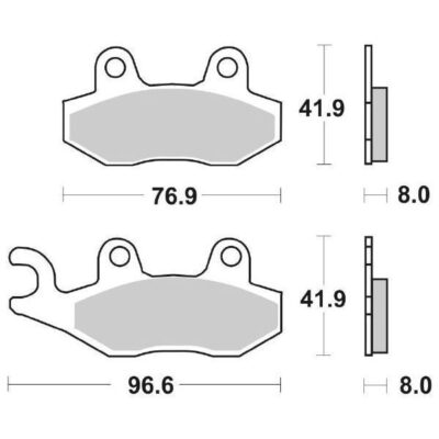 Coppia Pastiglie SBS Anteriore Sx Sinterizzata Suzuki Burgman 400 2007> - 197MS-0