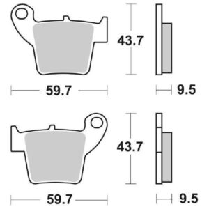 Coppia Pastiglie SBS Posteriori Fantic / Honda Motard - 777CS-0