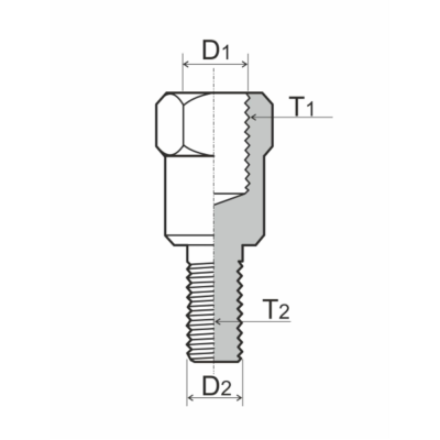 Adattatore Specchio Rms Da 8mm Destro a 10mm Destro Art. 121850060-0