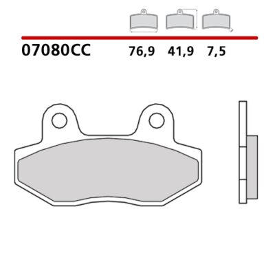 Coppia Pastiglie Freno BREMBO 07080-0