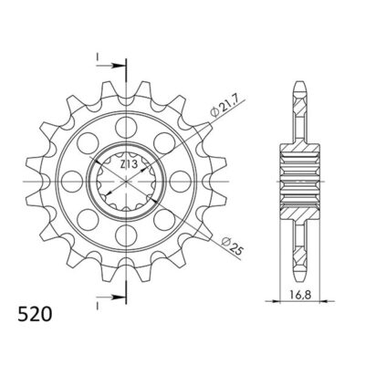 540050117 - Pignone Trasmissione DID Honda X-Adv-0