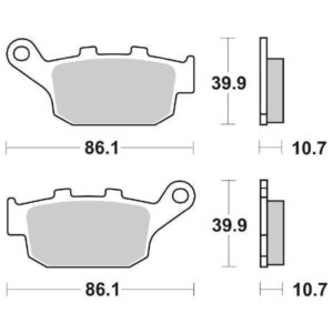 Coppia Pastiglie SBS Posteriori Sinterizzata Honda X-Adv 750 - 161MS-0