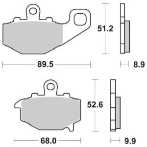 Serie Pastiglie SBS Posteriore Kawasaki ER6-N - 687HF-0