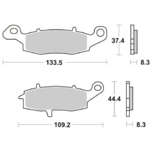 Coppia Pastiglie SBS Anteriore Dx Kawasaki Er6-n - 704HF-0