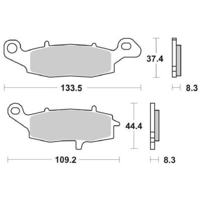 Coppia Pastiglie SBS Anteriore Sx Kawasaki Er6-n - 705HF-0