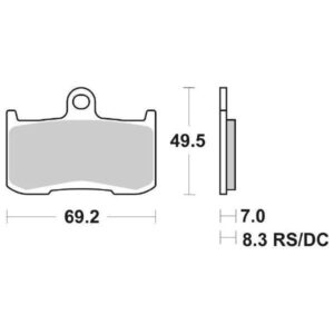 Coppia Pastiglie SBS Anteriore Sinterizzata Triumph Street Triple 675 R - 782HS-0