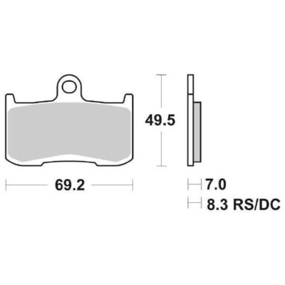 Coppia Pastiglie SBS Anteriore Sinterizzata Triumph Street Triple 675 R - 782HS-0