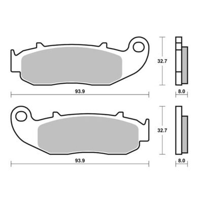 Coppia Pastiglie SBS Anteriori Fantic Caballero 125 Motard - 926HF-0