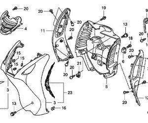 81152KTZD00ZD - Griglia Laterale Sx Honda Ps150-0