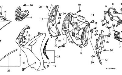 81152KTZD00ZD - Griglia Laterale Sx Honda Ps150-0
