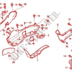 64331KSVJ00ZA - Sottopedana Dx NH162P Honda Forza 250-0