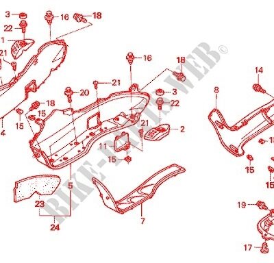 64331KSVJ00ZA - Sottopedana Dx NH162P Honda Forza 250-0