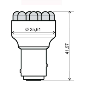 Lampadina Bianca Luce Stop LED 12V-21/5W Cod. 246510545-0