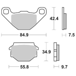 Coppia Pastiglie SBS Posteriori Fantic 50 - 118HF-0