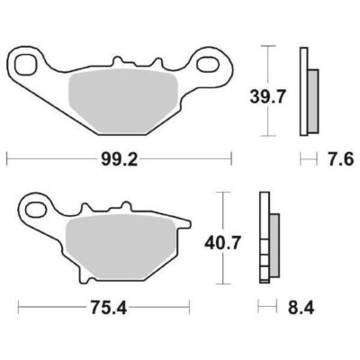 Coppia Pastiglie SBS Anteriore Suzuki Hokuto 110 122HF-0