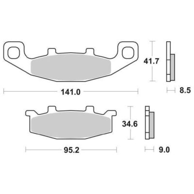 Coppia Pastiglie SBS Anteriori Kawasaki KLE 500 - 597HF-0