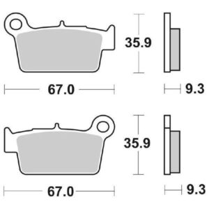 Coppia Pastiglie SBS Posteriori Beta 400 RR Enduro - 790CS-0