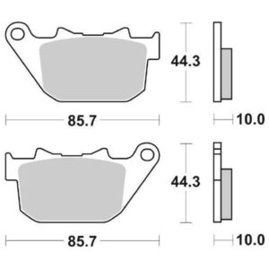 Coppia Pastiglie SBS Posteriori Sinterizzata Harley Davidson XL Sportster - 808H.LS-0