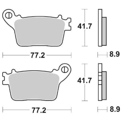 Coppia Pastiglie SBS Posteriori Sinterizzata Honda CB 600 Hornet 2007> - 834LS-0