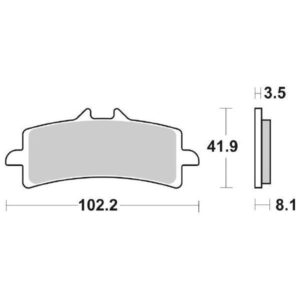 Coppia Pastiglie SBS Anteriore Sinterizzata Ducati Multistrada 1200 - 841HS-0