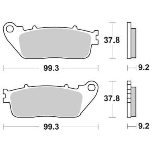 Coppia Pastiglie SBS Posteriori Sinterizzata Honda VFR 800 CrossRunner - 862LS-0