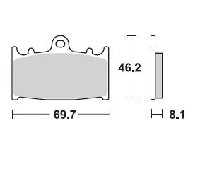 Coppia Pastiglie Anteriore Braking 715SM1-0