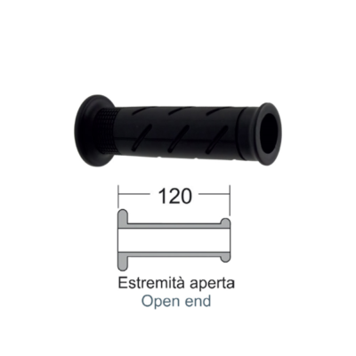 Coppia Manopole Domino Nere per Honda - Cod. 184160700-0