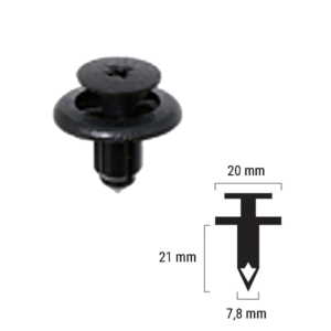 Rivetto in plastica Rms per Honda Cod. 121832015-0