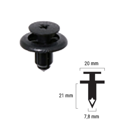 Rivetto in plastica Rms per Honda Cod. 121832015-0