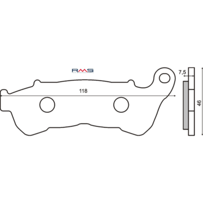 Coppia pastiglie Rms anteriori Honda Sh 125/150/300 2009-2012 Cod. 225102540-0