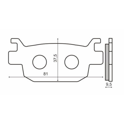 Coppia pastiglie Rms posteriori Honda Sh 125/150/300 2009-2020 Cod. 225102560-0