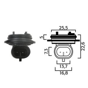 Portalampada Flosser per Lampadine H1 Art.Rms 246472060-0