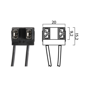 Portalampada Flosser per Lampadine H7 con Cavi Art.Rms 246472070-0
