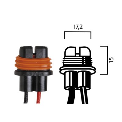 Portalampada Flosser per Lampadine H8-H9-H11 Cablato Art.Rms 246472080-0