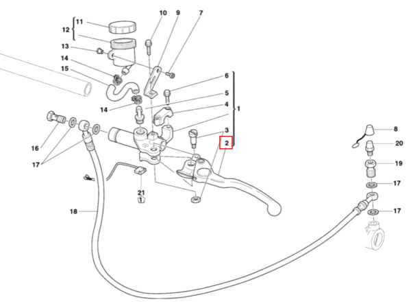 62640351A - Leva Frizione Originale Ducati Monster 600-0