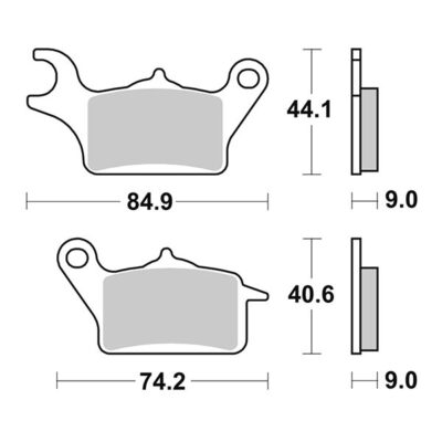 Coppia Pastiglie SBS Anteriori Dx Yamaha Tricity - 223HF-0