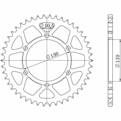 541381245 - Corona Alluminio P520 / Z45 Kawasaki - Suzuki -Yamaha-0