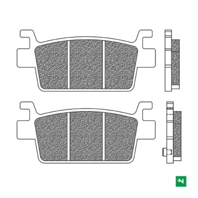 Coppia Pastiglie NewFren Posteriori Kymco AK 550 - FD0570BE-0
